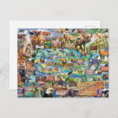 Amerikaanse Postale Collage Nationale Park Briefkaart (Voorkant / Achterkant)