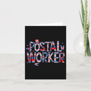 Amerikaanse postbeambte VS Vlag Mailman Mail 4th O Kaart