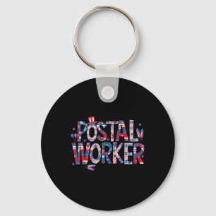Amerikaanse postmedewerker Usa vlag postbode post Sleutelhanger