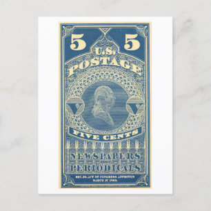 Amerikaanse postzegel voor kranten en tijdschrifte briefkaart