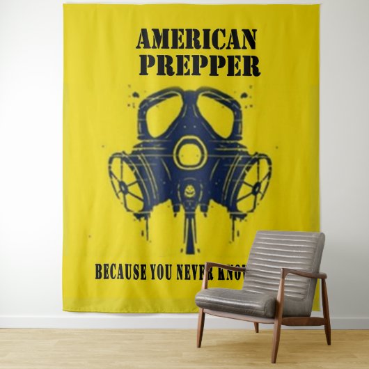 AMERIKAANSE PREPPER WANDKLEED (In situ)