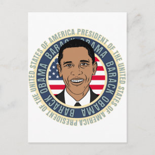 Amerikaanse President Barack Obama Briefkaart