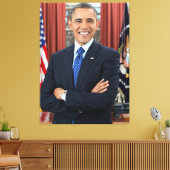 Amerikaanse President Barack Obama Canvas Afdruk (Insitu (Woonkamer))