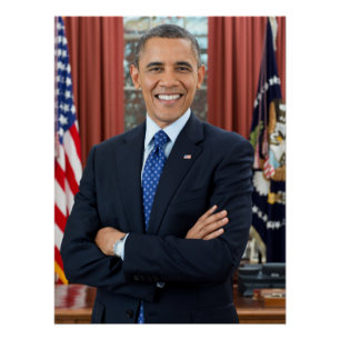Amerikaanse president Barack Obama Glanzend Perfect Poster