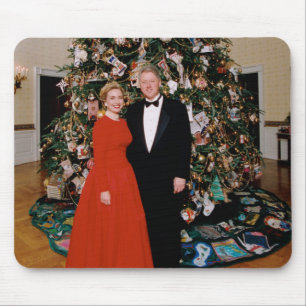Amerikaanse President Bill Clinton Kerstkaart Muismat