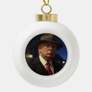 Amerikaanse president Donald Trump peetoom Keramische Bal Ornament
