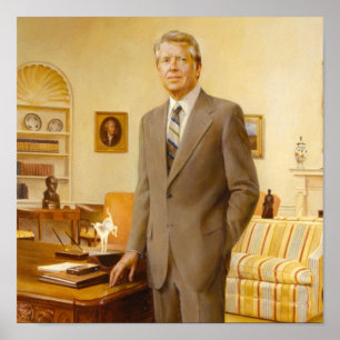 Amerikaanse president James Earl Carter Oval Offic Poster