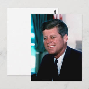 Amerikaanse president John F. Kennedy in het Oval  Briefkaart
