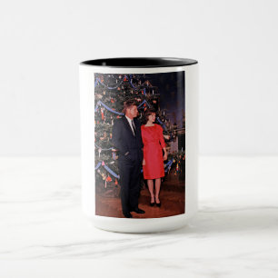 Amerikaanse president John Kennedy Kerstkaart Mok