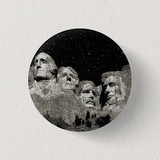 Amerikaanse presidenten Mount Rushmore,   Ronde Button 3,2 Cm (Voorkant)