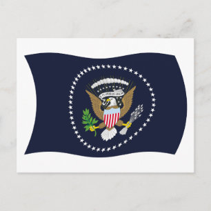 Amerikaanse presidentiële zegel vlag ansichtkaart briefkaart