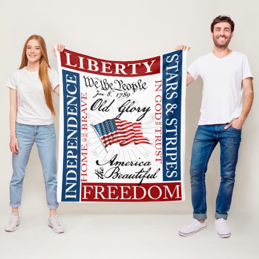 "AMERIKAANSE PRIDE" Medium Fleece Blanket Deken (In situ)
