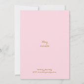 Amerikaanse prinses Baby shower roze Uitnodiging 4 (Achterkant)