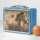 Amerikaanse Quarter Horses hardlopen (In situ)