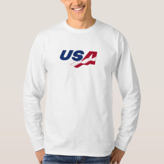 Amerikaanse Racquetball Long Meve Tee Shirt
