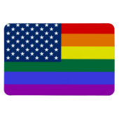 Amerikaanse Rainbow Pride Magneet (Horizontaal)