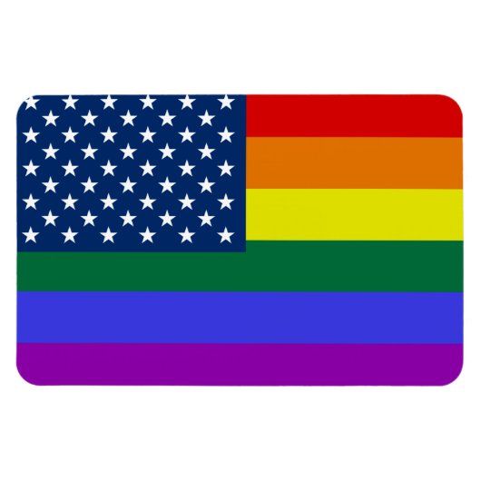 Amerikaanse Rainbow Pride Magneet (Horizontaal)