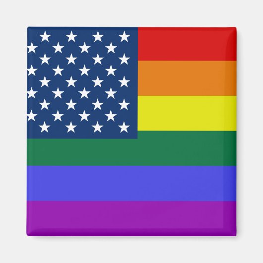 Amerikaanse Rainbow Pride Magneet (Voorkant)