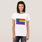 Amerikaanse Rainbow Pride T-shirt (Voorkant volledig)