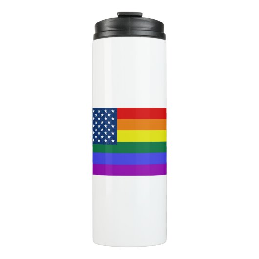 Amerikaanse Rainbow Pride Thermosbeker (Voorkant)