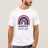 Amerikaanse Rainbow USA Independence Day 4e juli T-shirt (Voorkant)
