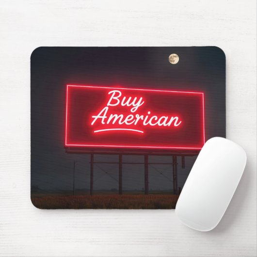 Amerikaanse Red Neon Billboard kopen Muismat (Met muis)