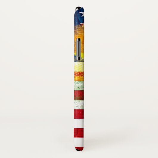 Amerikaanse regenboogvlag | Houtkorrels en schildp Case-Mate iPhone Case (Achterkant / rechts)