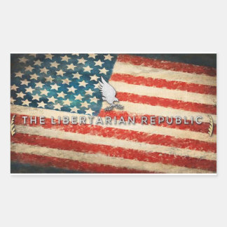 Amerikaanse Republiek Bumpersticker Rechthoekige Sticker