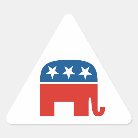amerikaanse republikeinse partij olifant driehoek sticker (Voorkant)