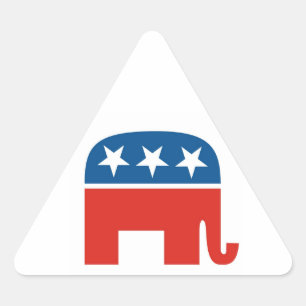 amerikaanse republikeinse partij olifant driehoek sticker