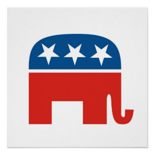 amerikaanse republikeinse partij olifant perfect poster