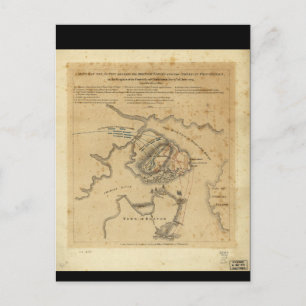 Amerikaanse Revolutiestrijd Bunker Hill 1775 Briefkaart