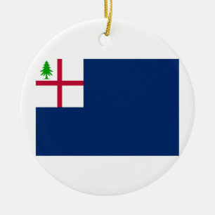 Amerikaanse Revolutiestrijd tegen Bunker Hill Flag Keramisch Ornament