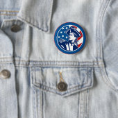 Amerikaanse revolutionair-generaal soldaat minuut ronde button 5,7 cm (In situ)