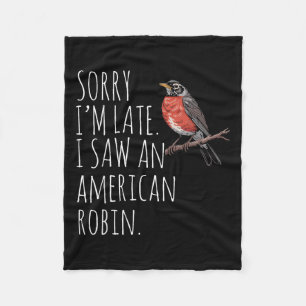Amerikaanse Robin Bird Kijkt Liefhebber Grappig Sa Fleece Deken