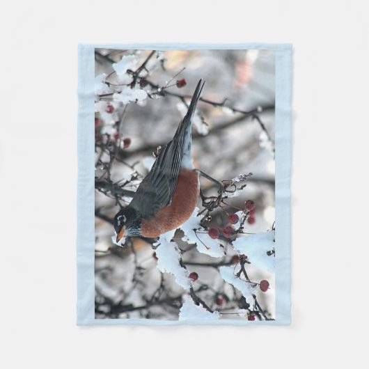 Amerikaanse robin fleece deken (Voorkant)