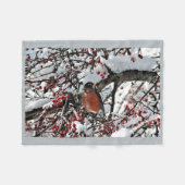 Amerikaanse robin fleece deken (Voorkant (Horizontaal))