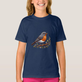Amerikaanse Robin vogel Kinder Basic T-Shirt