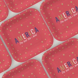 Amerikaanse rode 4 juli decoratie papieren borden bordje