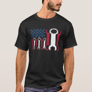 Amerikaanse rode blauwAmerikaanse vlag T-shirt