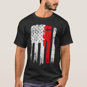Amerikaanse rode stekker Amerikaanse vlag T-shirt