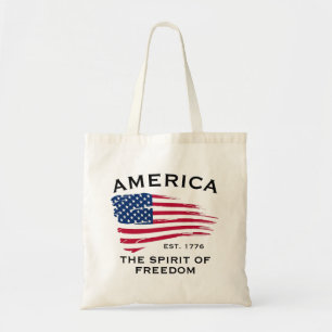 Amerikaanse rode witte blauwe strepen sterren vlag tote bag