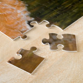 Amerikaanse Roodborst badend 2 Legpuzzel (Zijkant)
