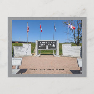 Amerikaanse Route 1: het eerste mijl monument van Briefkaart