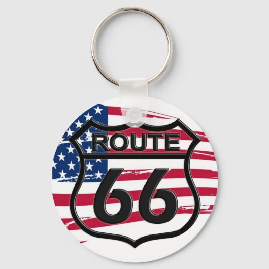 Amerikaanse Route 66 Sleutelhanger (Voorkant)