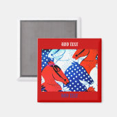 Amerikaanse ruitermagneet magneet (Voorkant / Achterkant)