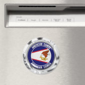 Amerikaanse Samoa Round Emblem Magneet (Insitu (Vaatwasser))