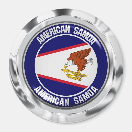 Amerikaanse Samoa Round Emblem Magneet (Voorkant)