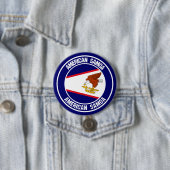 Amerikaanse Samoa Round Emblem Ronde Button 7,6 Cm (In situ)