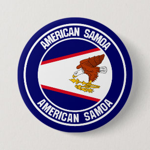 Amerikaanse Samoa Round Emblem Ronde Button 7,6 Cm